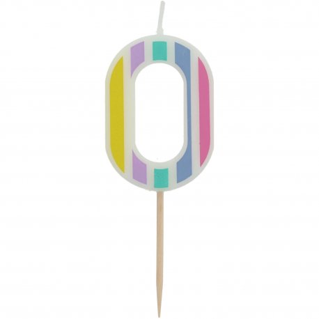 Vela 0 Colores Pastel
