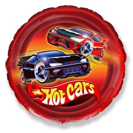 Globo Hot Cars Redondo 45 cm