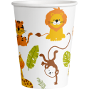 8 VASOS 250 ML JUNGLE ANIMALS