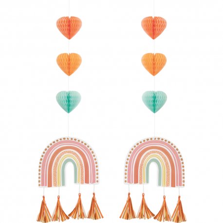Decoraciones Colgantes Boho Rainbow