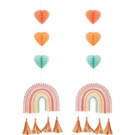 Decoraciones Colgantes Boho Rainbow