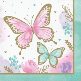 16 Servilletas Butterfly Shimmer 33 Cm