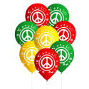 8 Globos Látex Hippie