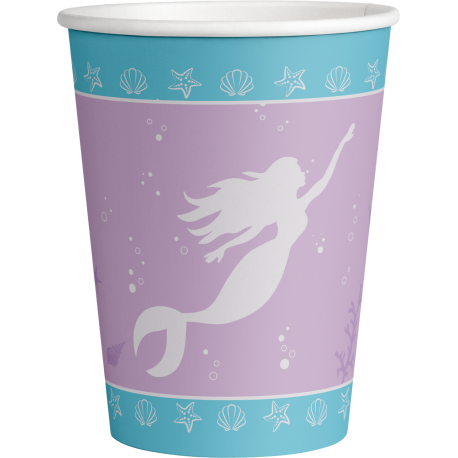 8 Vasos Mermaid Shine 250 ml