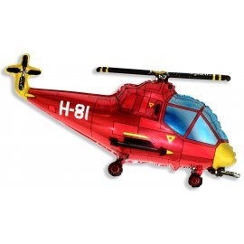Globo Helicptero Rojo 96 x 57 cm