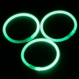 100 Pulseras Luminosas Unicolor Verde