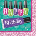 16 SERVILLETAS 33 CM HAPPY BIRTHDAY SPARKLE SPA PARTY!