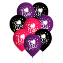 8 Globos Látex Años 80