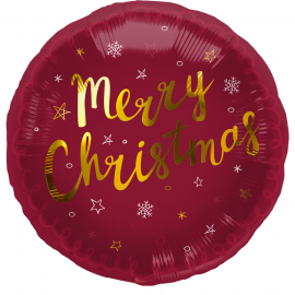 Globo Merry Christmas Rojo Foil 45 cm