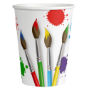 8 VASOS 250 ML ART PARTY
