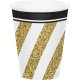 8 Vasos 0,266 L. Black & Gold