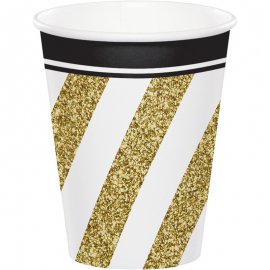 8 Vasos 0,266 L. Black & Gold