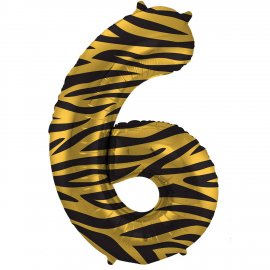 Globo Número 6 Tigre 86 cm