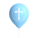 8 Globos Divinity Blue 27 cm