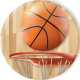 8 Platos 23 cm Sports Fanatic Basketball