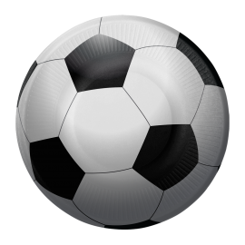 8 Platos 18 cm Sports Fanatic Soccer