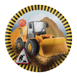 8 Platos 18 cm BIG DIG CONSTRUCCION