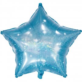 Globo Foil Estrella 61 cm Galactic Aqua