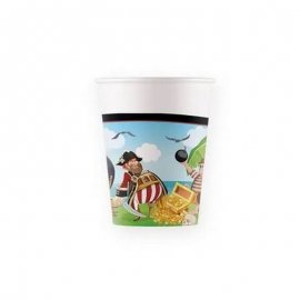 8 VASOS DE PAPEL ISLAND PIRATES