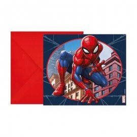 6 INVITACIONES SPIDERMAN