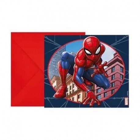 6 INVITACIONES SPIDERMAN