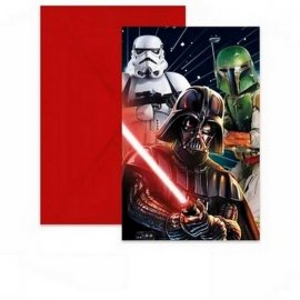 6 INVITACIONES STAR WARS