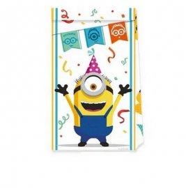 4 BOLSAS DE PAPEL MINIONS