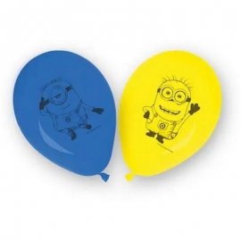 8 GLOBOS DE LATEX MINIONS