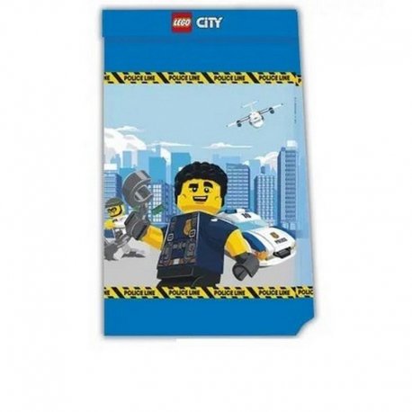 4 BOLSAS DE PAPEL LEGO CITY