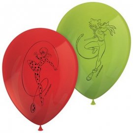 8 GLOBOS DE LATEX LADYBUG