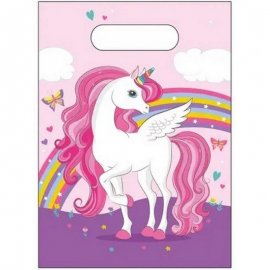 6 BOLSAS Unicorn Rainbow Colors