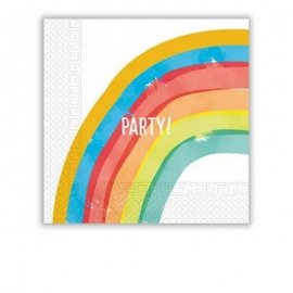 20 SERVILLETAS 33 CM Rainbow Party