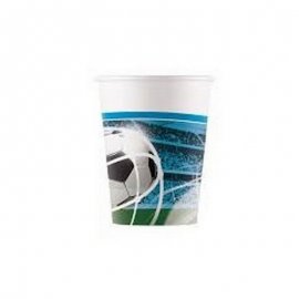 8 VASOS DE PAPEL SOCCER FANS