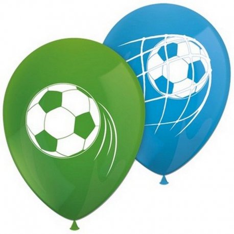 8 GLOBOS DE LATEX SOCCER FANS