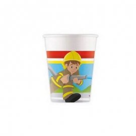 8 VASOS DE PAPEL FIREFIGHTERS