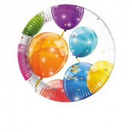 8 PLATOS 20 CM Sparkling Balloons