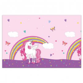 MANTEL 120 x 180 cm Unicorn Rainbow Colors