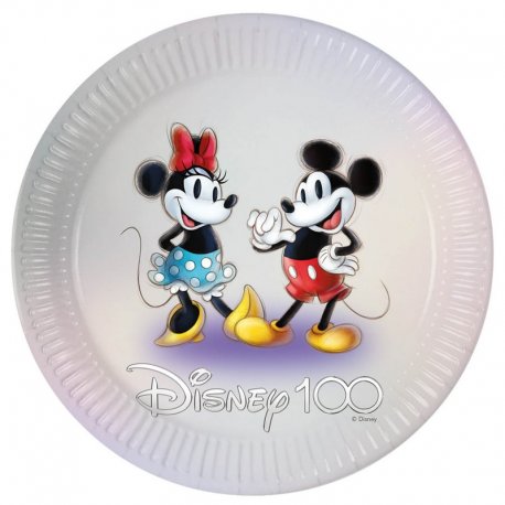 8 PLATOS 23 CM DISNEY 100