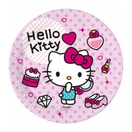 8 PLATOS 23 CM HELLO KITTY