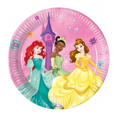 8 PLATOS 20 CM PRINCESAS DISNEY