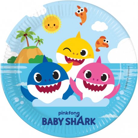 8 PLATOS 23 CM BABY SHARK