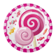 8 Platos 18 cm Candy Bouquet
