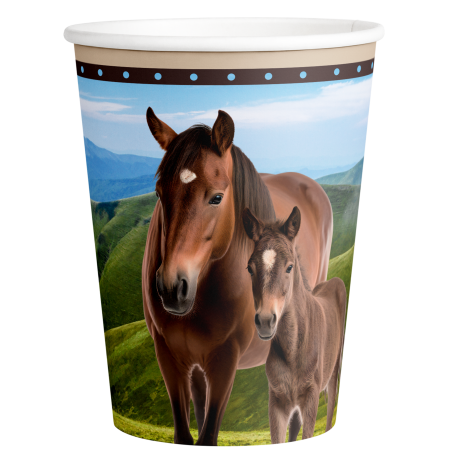 8 Vasos Horse And Pony