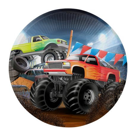 8 Platos Monster Truck Rally 18 cm