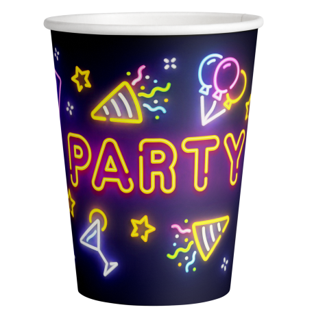 8 Vasos 0,266 L. Glow Party