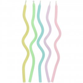 10 Velas Sweet Swirl 15 cm