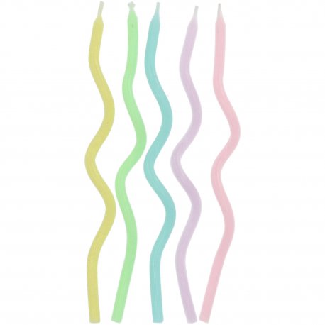 10 Velas Sweet Swirl 15 cm