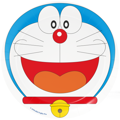 8 Platos 23 Cm Doraemon