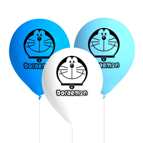 8 Globos Latex Doraemon