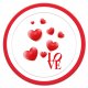 8 Platos LOVE 23 cm